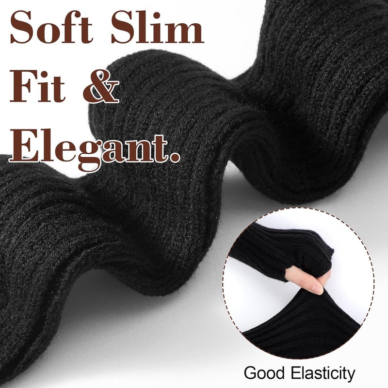 Ymomode Store Arm Warmers - Women's Long Fingerless Cashmere Blended Knitted Y2K Arm Warmers - Image 3